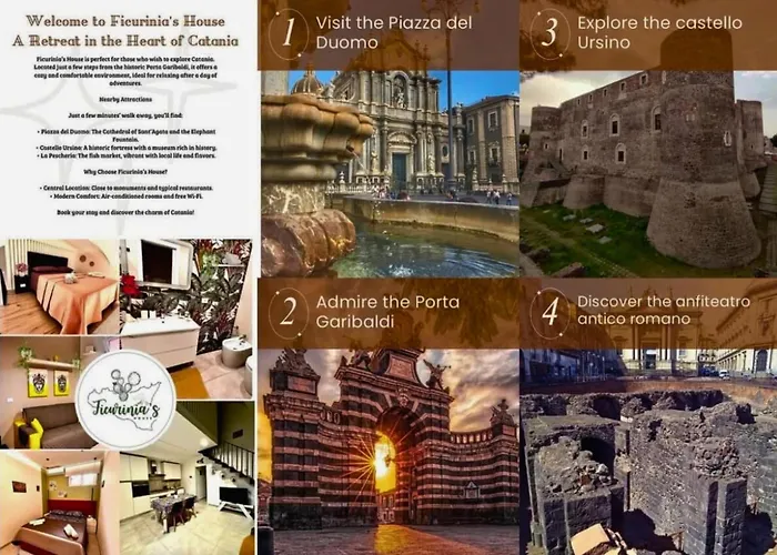 Ficuriniashouse-cozy Flat With Parking 別荘 カターニア